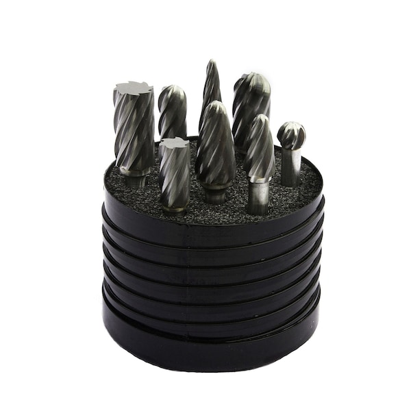 SET 10, Solid Carbide Bur Set Aluminum Cut